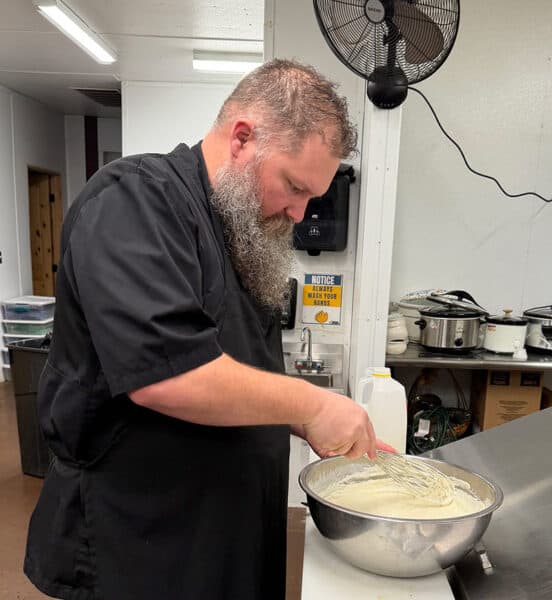 Cory Poole working in the Kitchen at Piguet's Prime Time