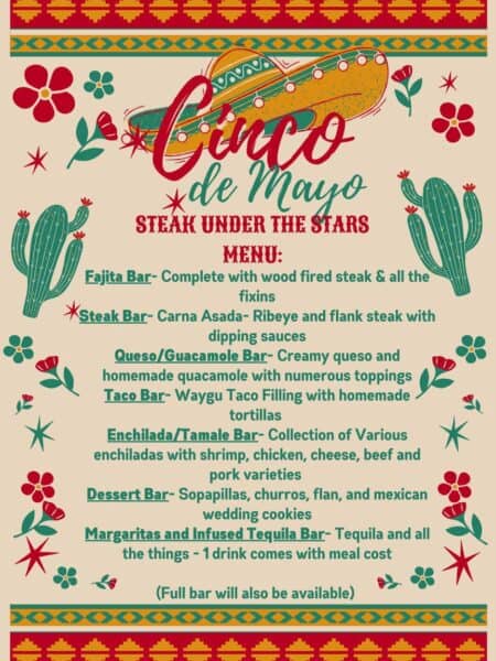Cinco de Mayo menu